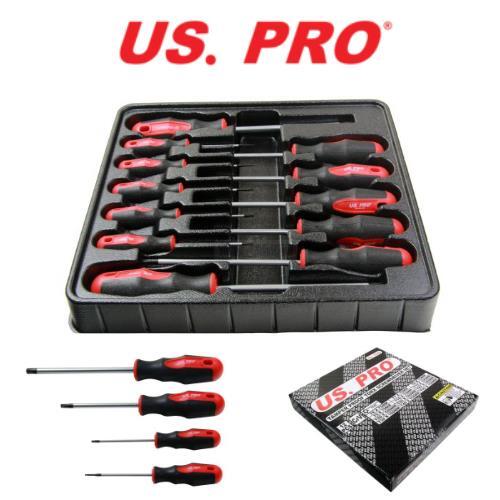 US PRO Tools 12pc Tamper Proof Torx Screwdriver Set T6 - T45 1545