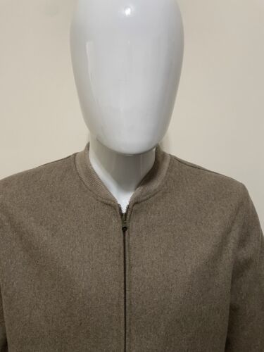 A.P.C. Jacket Mens Brown Wool/Polyester Bomber Zip Up Lined Blouson Large NWOT - Picture 4 of 9