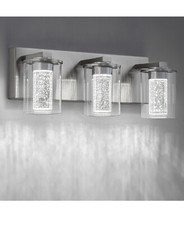 SineRise 3-Light Brushed Nickel Vanity Light with 3 Color Modes 3000K/4000K/...