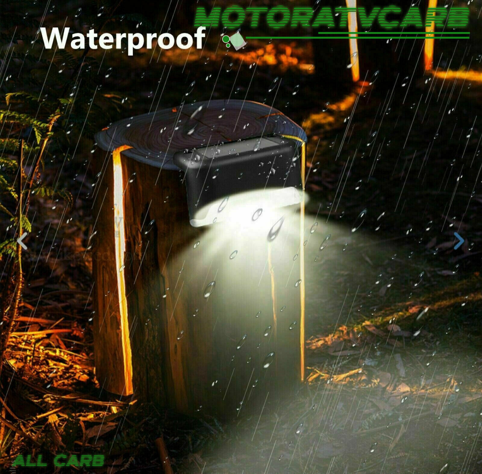 ALL-CARB 16 PCS Solar Step Lights Deck Lights Waterproof LED Solar Stair Lights