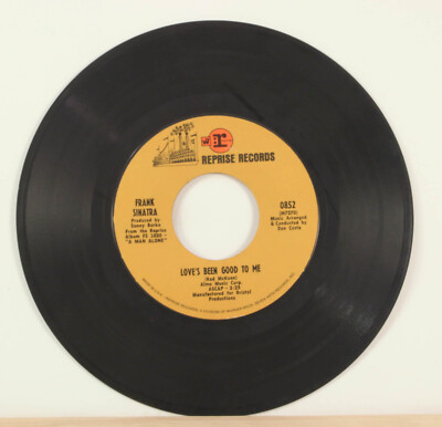 Frank Sinatra - Love's Been Good to Me/A Man Alone Record 45 Single B4
