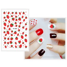 Strawberry Cherry Fruit Nail Sticker Watermelon Peach Avocado Fruit Lemon