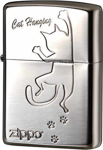 Zippo Cat Hanging Design Footprints Silver Etching Oil Lighter Regular Case - 第 8/12 張圖片
