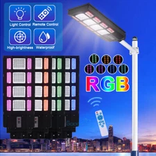 2025 NEW Commercial 900000000LM LED RGB Solar Street Light IP67 Area Road Lamp