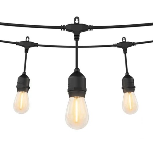 Artika Blaze 20 LED Bulb Outdoor Solar String Lights Matte Black
