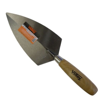 9'' X 4.5'' (225 X112mm) Point Trowel with Hardwood Handle, Philadelphia Pattern