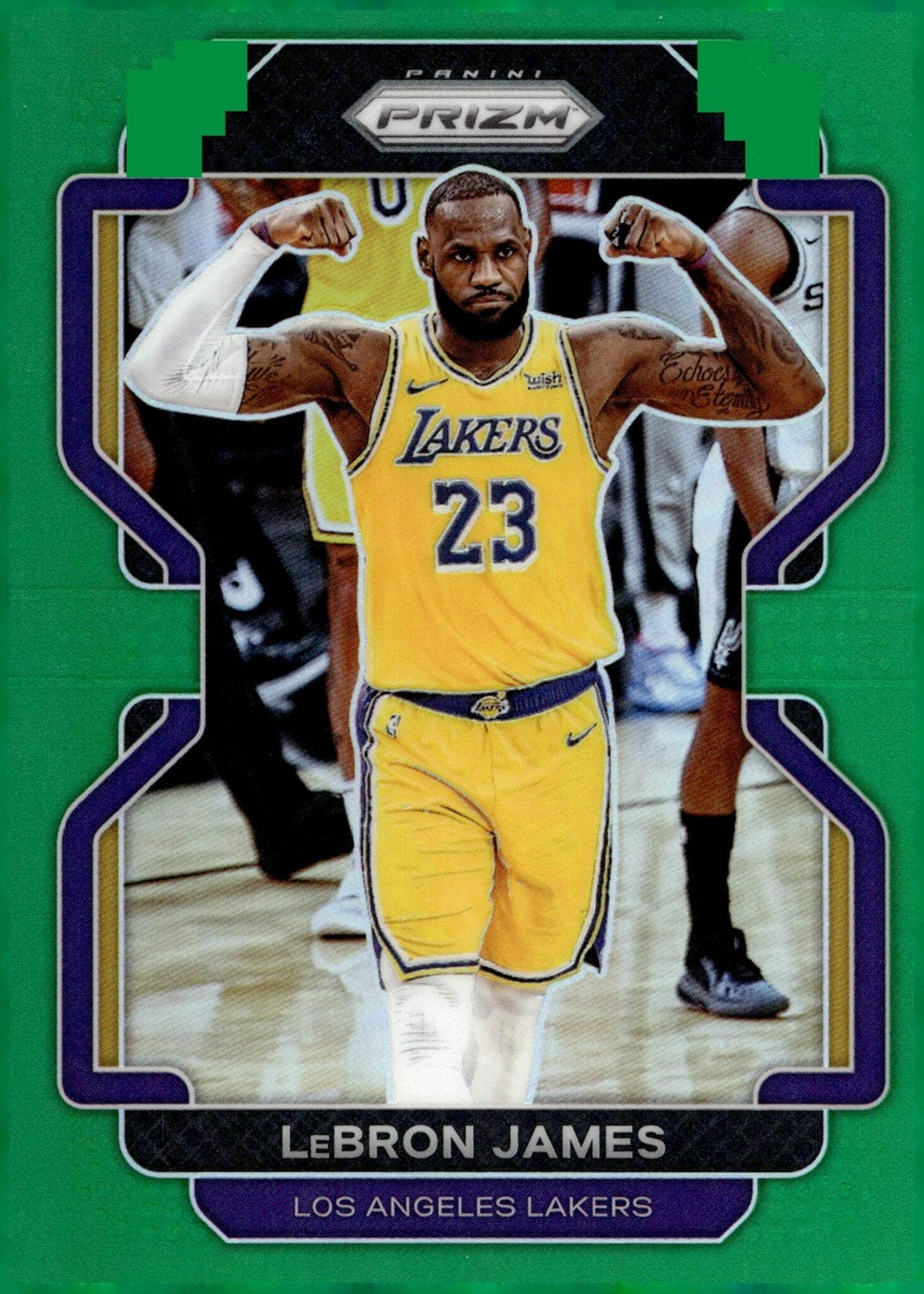 LeBron James 2021-22 Panini Prizm Green Prizm #91