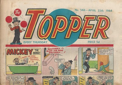 THE TOPPER COMIC + COA No 586 - 25 April 1964 VINTAGE & ORIGINAL PERFECT GIFT