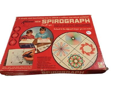 Vintage Spirograph 1967 Kenner 401 Drawing Set Game With Instructions.