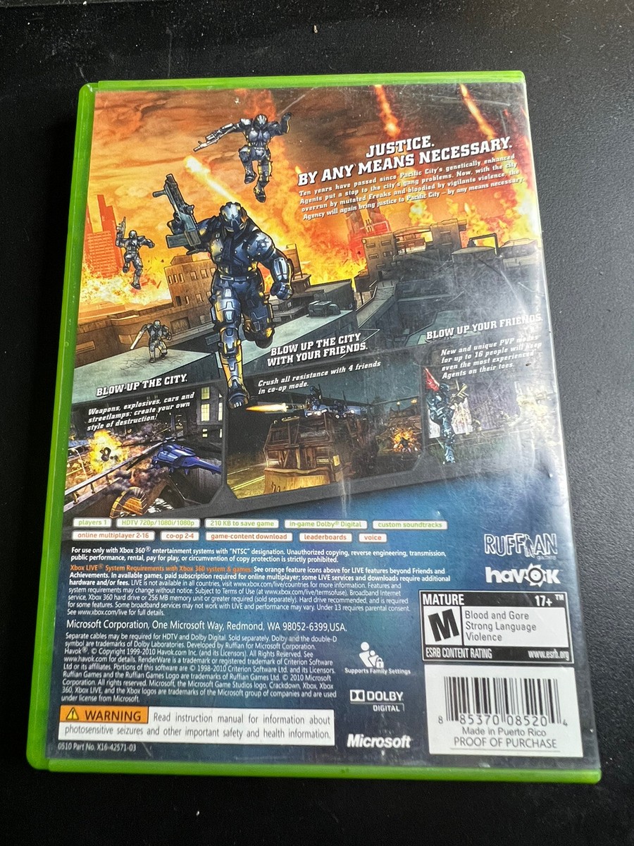 Microsoft XBox 360 Video Game - Crackdown 2 - Shooter War