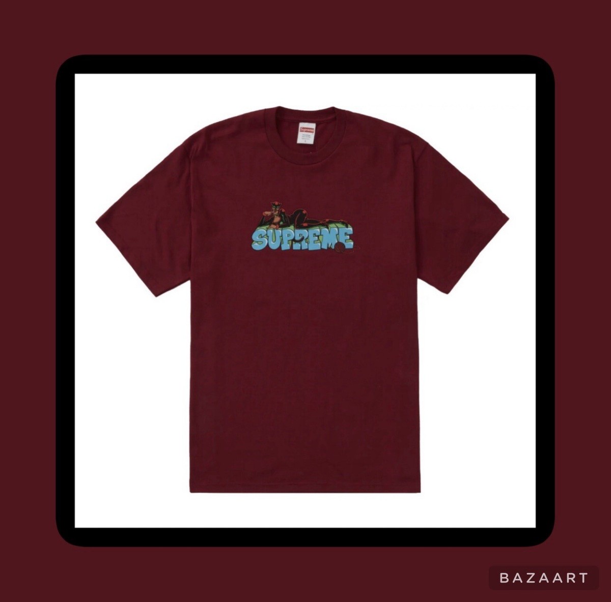 Tシャツ・カットソー Supreme Catwoman T-Shirt Cardinal SUPREME Cat Woman Tee Cardinal Red FW22 2022 - Size X-LARGE