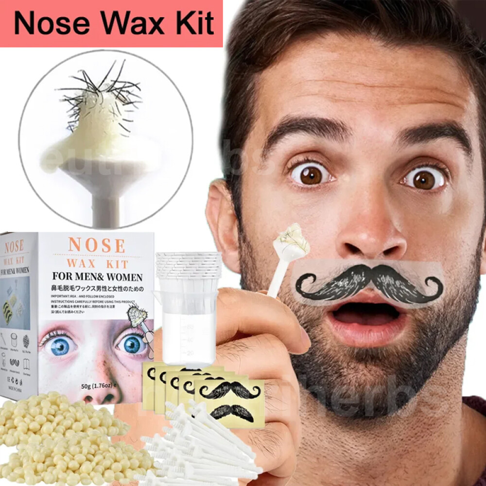 Nose Hair Removal Wax Kit || Unisex For Men Women || All Skin Types Nasal Ear Eyebrow Painless Depilatory Waxing Stic I.269473536