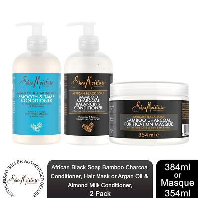 Shea Moisture Smooth & Tame oder Bambuskohle Conditioner oder Maske, 2er Pack