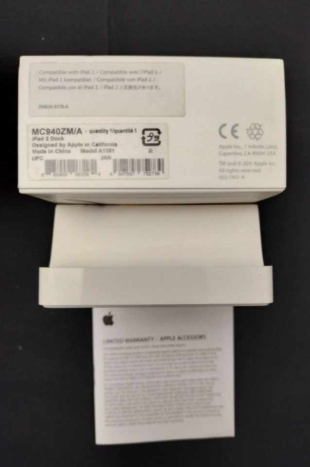 APPLE IPAD 2 DOCK per tastiera MC940ZM/A perfette condizioni, model A1381 - Immagine 4 di 4