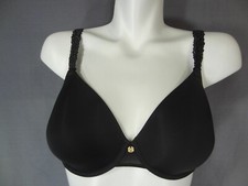 Natori 732080 Underwire Lace Trim Straps Full Coverage Bra size 30 G black