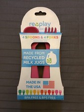 Replay Children Spoons  Forks Set of 4 Recycled Plastic BPA Free New