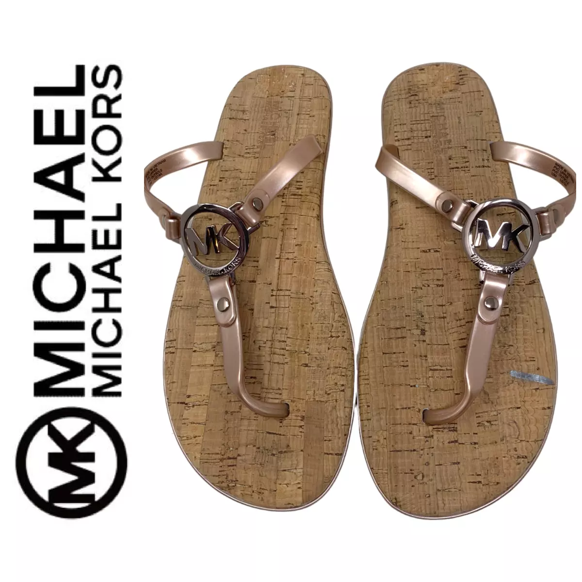 Mk charm jelly sandals discount