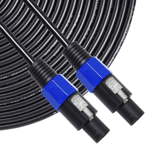 16 Gauge Speakon to Speakon Cable 20FT Pro PA Speaker Audio Wire with Twist Lock
