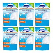 Image of Wisdom Clean Between Flossers With Extra Strong Floss 30 Units Pack 6