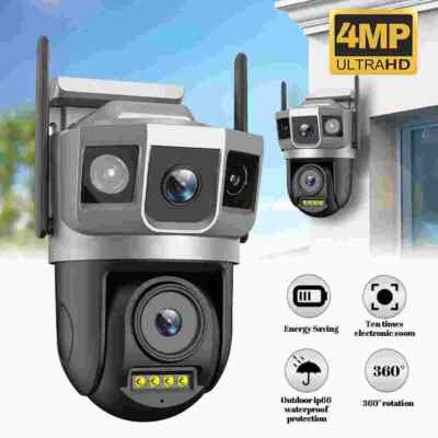 4MP Camaras De Seguridad Exterior Wifi Inalambrica CCTV PTZ Con Visión nocturna