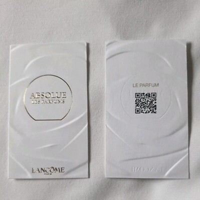2 x Lancome Absolue Les Parfums Duft Werbung Löscherkarten