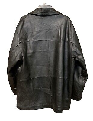 VINTAGE Knightsbridge Black Leather Jacket Mens Large 100 VINTAGE Knightsbridge Black Leather Jacket Mens Large 100