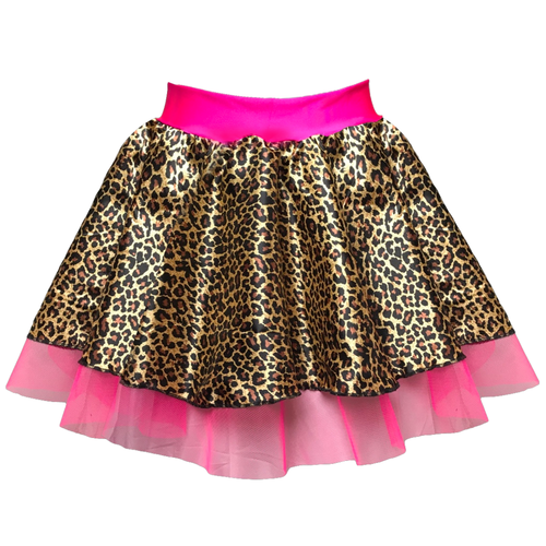 Mädchen ZEBRA NEON Rock Leopard DIVA ROCK Kostüm DRUCK TARTAN - Bild 10 von 11