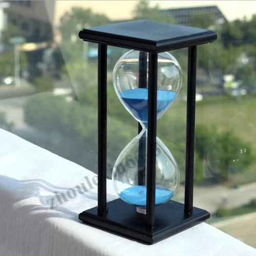 15/30/45/60 Min Holz Glas Sanduhr Sand Timer Uhr Home Office Dekor Geschenke - Bild 4 von 22