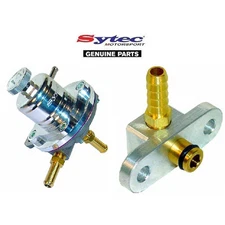 SYTEC SAR FUEL PRESSURE REGULATOR SILVER + FUEL RAIL ADAPTOR - MAZDA 323F / GTR