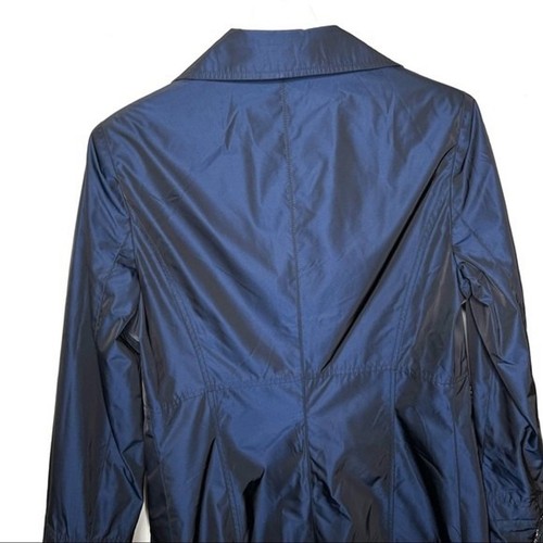 Cinzia Rocca Due Rare Metallic Blue Coat Size 6 - Picture 9 of 12