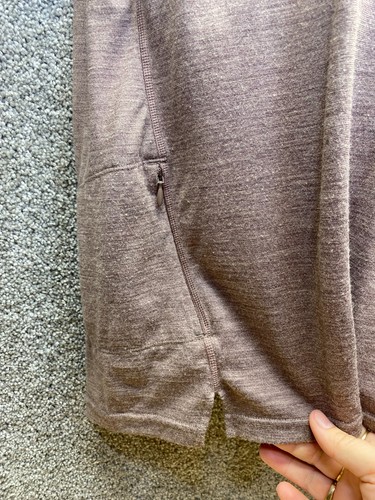 Smartwool Polo Uomo XL Heathered Viola Merino Sport 150 Lana Manica Corta LOGO - Foto 11 di 14