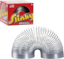Original Slinky Walking Spring Toy, 2.75-inch Diameter Metal Slinky, Fidget Toys