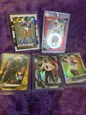 NFL 5 Card Lot Auto Numbered Flash Disco Prizm Dobbs Gordon Josh. Washington Jr
