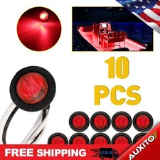 10X Red 12V Red 3/4" Red LED Side Lights Marker Truck Clearance Trailer Lamp Ind
