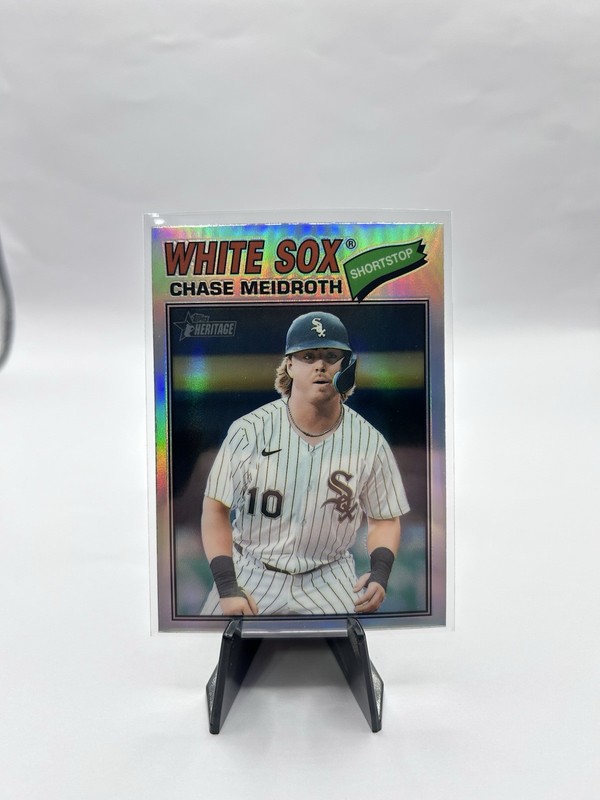 Chase Meidroth 2026 Topps Heritage Silver Refractor Card 