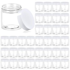 4 Oz Plastic Jars with Screw-On Lids - Versatile for Travel and Crafts
