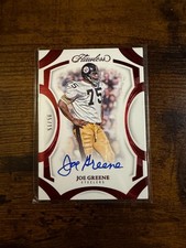 Joe Greene 2025 Panini Flawless Frame Signatures 5/15 Ruby Autograph