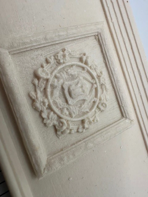 Lote de miniaturas para casa de muñecas escala 1/12 chimenea, estante y molduras de pared Foto 4 de 4