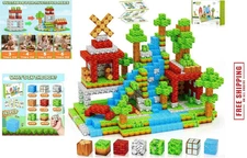 157PCS Minecraft Magnetic Blocks World Set, STEM Kids Toys, Montessori Building