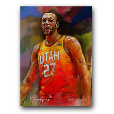Rudy Gobert Art Card Limited 23/50 Edward Vela Signed (Utah Jazz)