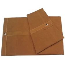Standard Duty Tarp, 9 Ft 6 In X 19 Ft 6 In, 20 Mil, Brown, Cotton Canvas, 5Wtr5