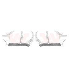 Set Schweller Reparaturblech links rechts für Renault Clio I B/C57_ 5/357_