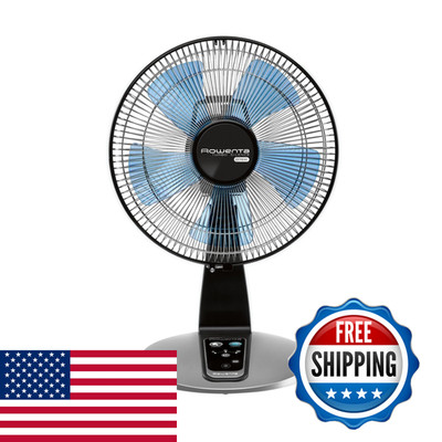 Rowenta Desk Fan Turbo Silence Table Fan Remote 18 Inches Ultra Quiet Fan For