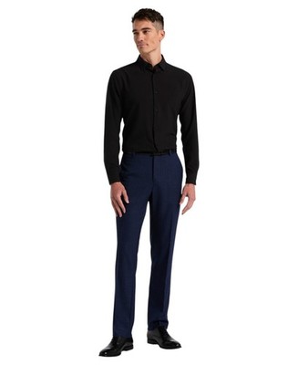 Perry Ellis Portfolio Mens Modern fit Dress Pants 32 / 32 Navy Blue Plaid