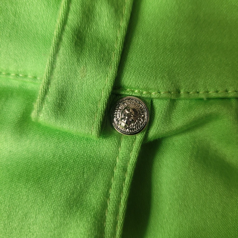 Pantalones De Colección Gianni Versace VERSUS Verde Lima Cintura Alta 28/42 Años 80 Neón Foto 4 de 4