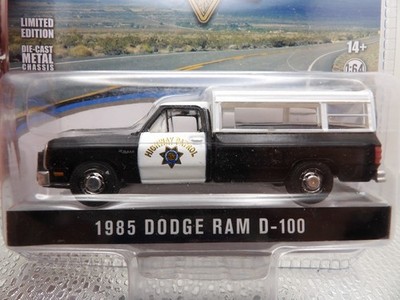 1985 DODGE RAM D-100 CALIFORNIA HIGHWAY PATROL  GREENLIGHT HOBBY EXCLUSIVE  1:64