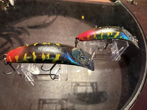 Lot Of 2 Luhr Jensen Kwikfish, Hot Color, “Mad Clown” Salmon Slayers