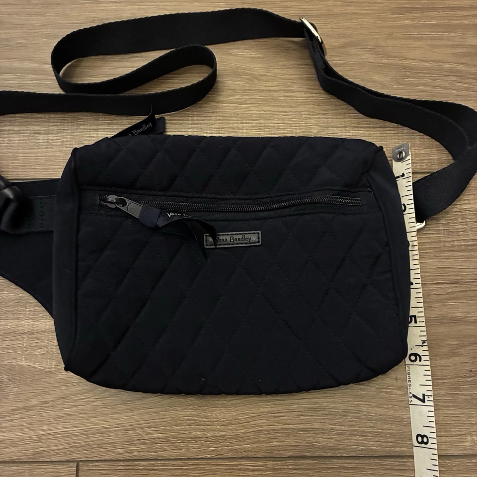 Vera Bradley черный ремень сумка, гладкий дизайн, регулируемый ремень, унисекс - Изображение 3 из 4