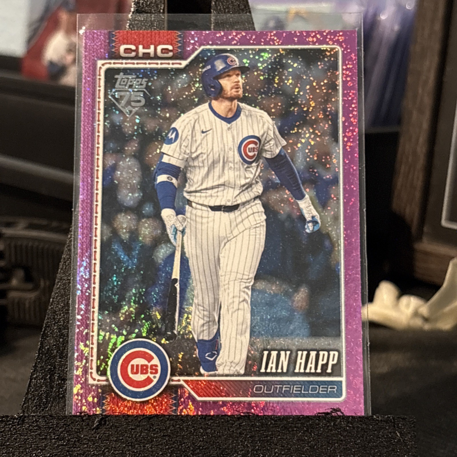 Ian Happ 2026 Topps Series 2 Pink HoloFoil Parallel Chicago Cubs #584