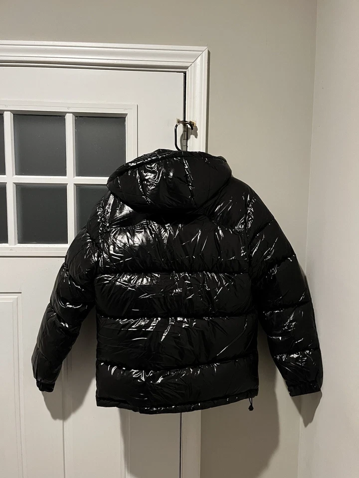 Chaqueta acolchada negra Polo Ralph Lauren para hombre The Gorham brillante Foto 3 de 3